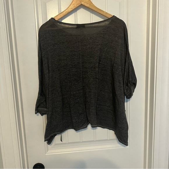 Free People Movement Oversized Boho Gray Top Boxy Casual Grunge Size Medium - Picture 5 of 8